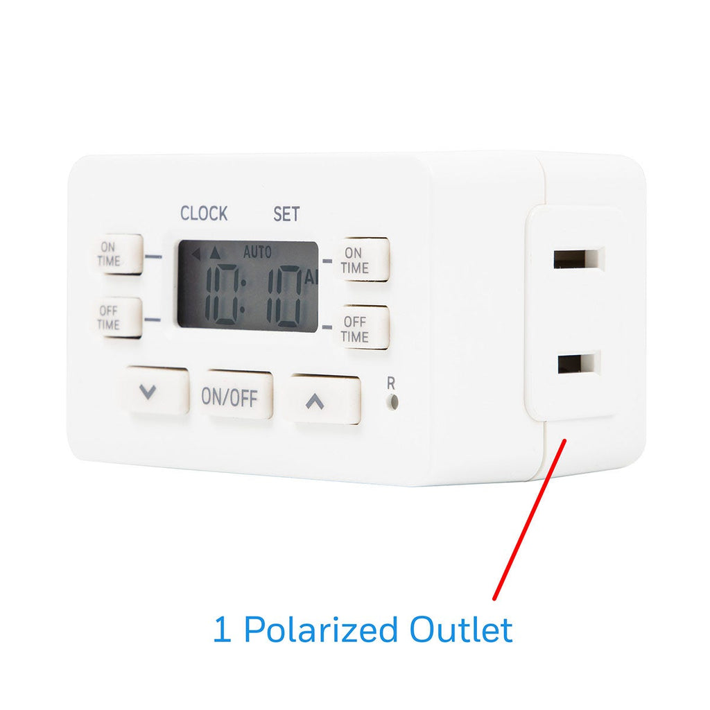 UltraPro Indoor Plug-In Single-Outlet Digital Timer, 2 pack, White