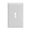 GE Grounding Single Pole Toggle Switch, White