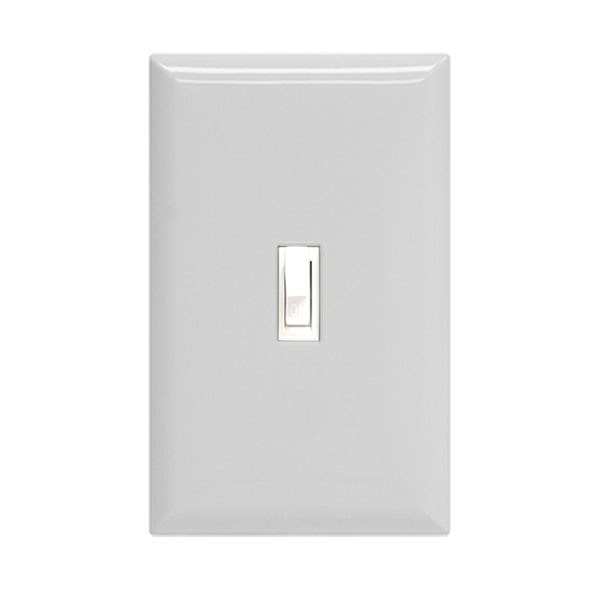 GE Grounding Single Pole Toggle Switch, White