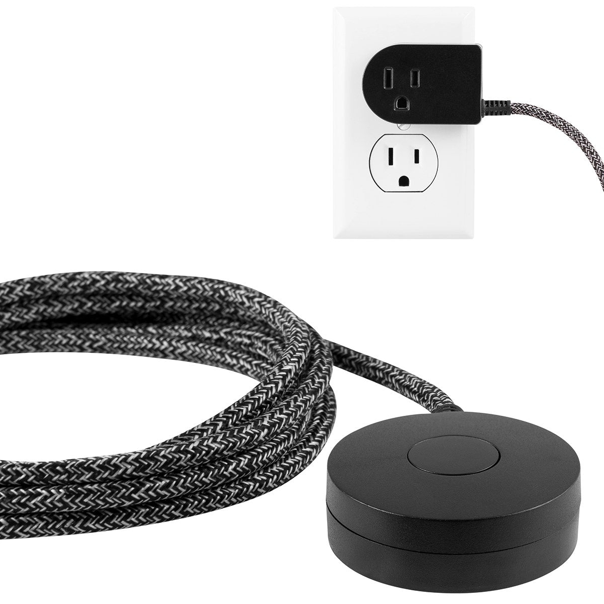 Cordinate Tabletop Switch with 6ft. Braided Cord, Black