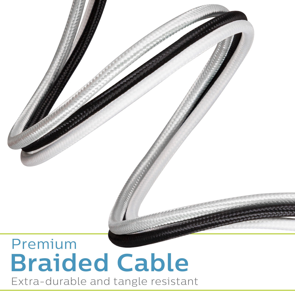 Philips 3ft. USB-C to Lightning Braided Charging Cable, Black