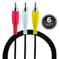 GE 6ft. Composite Video/Audio Cable with RCA-Type Connectors, Black