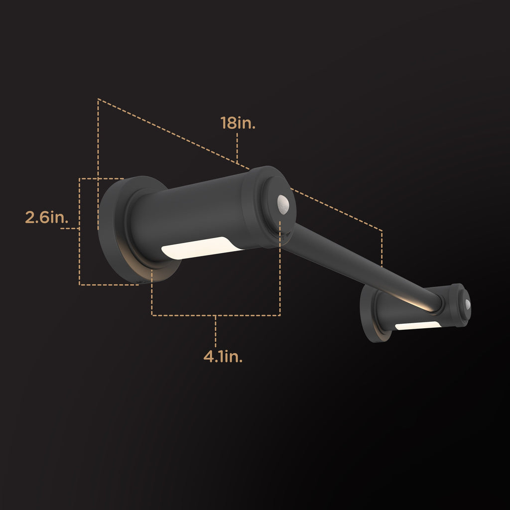 Enbrighten LED Motion Sensing Towel Bar Light, Matte Black
