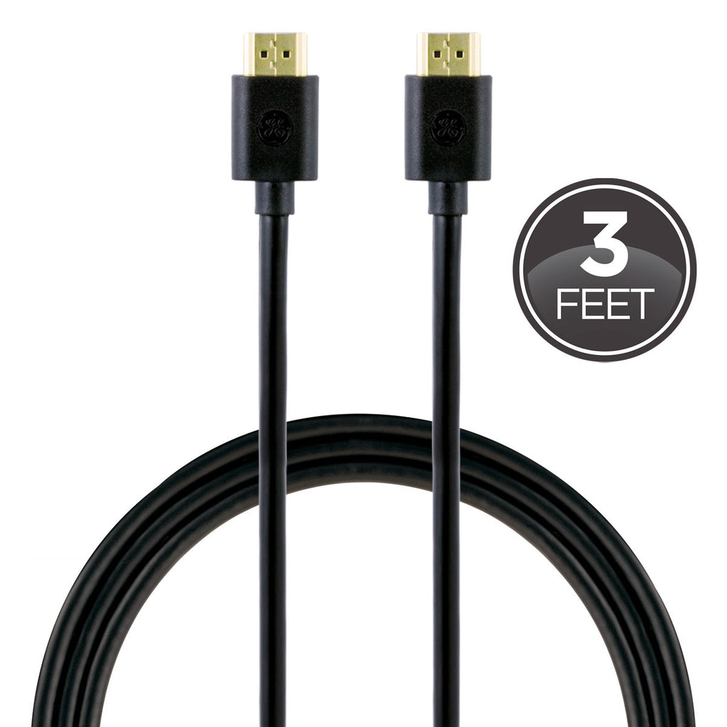 GE 3ft. HDMI Cable with Ethernet, Black