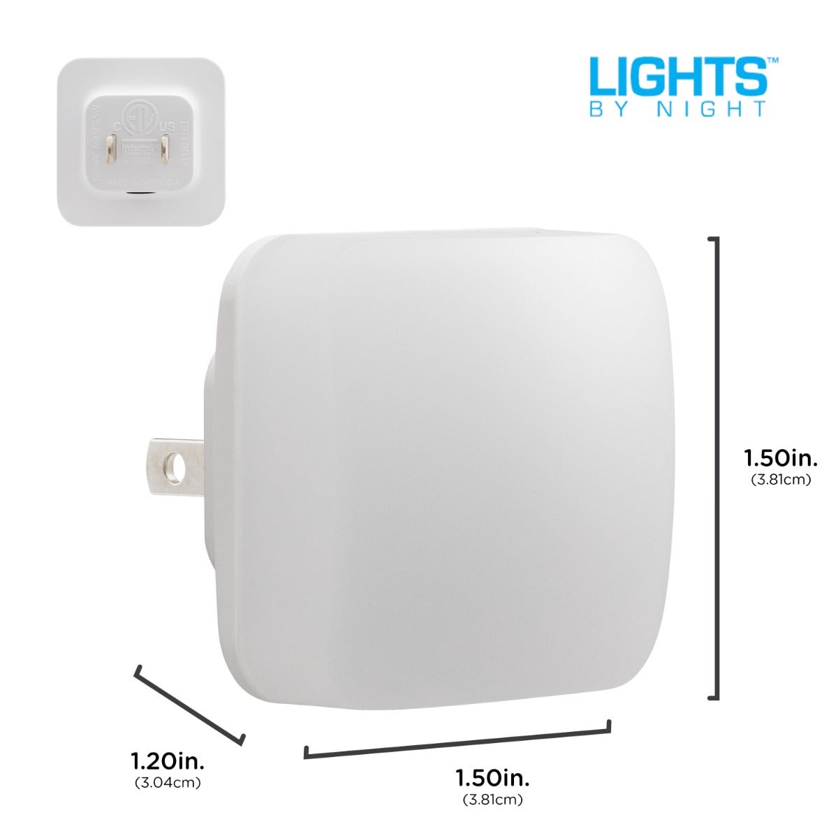 Lights by Night Square GLO Dot LED Night Light, White