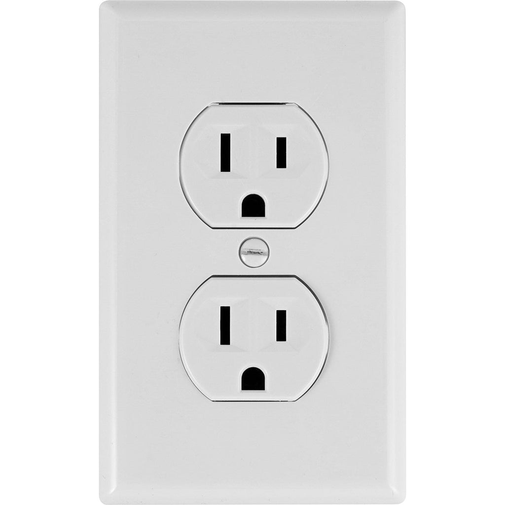 GE UltraPro Grounding Duplex Heavy-Duty Receptacle, White