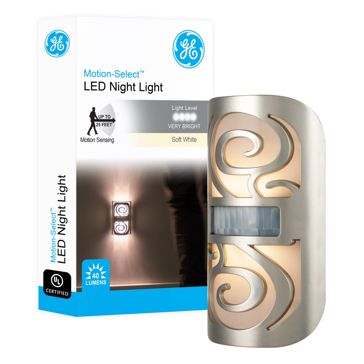 GE Motion-Select LED Night Light, Oil-Rubbed Bronze