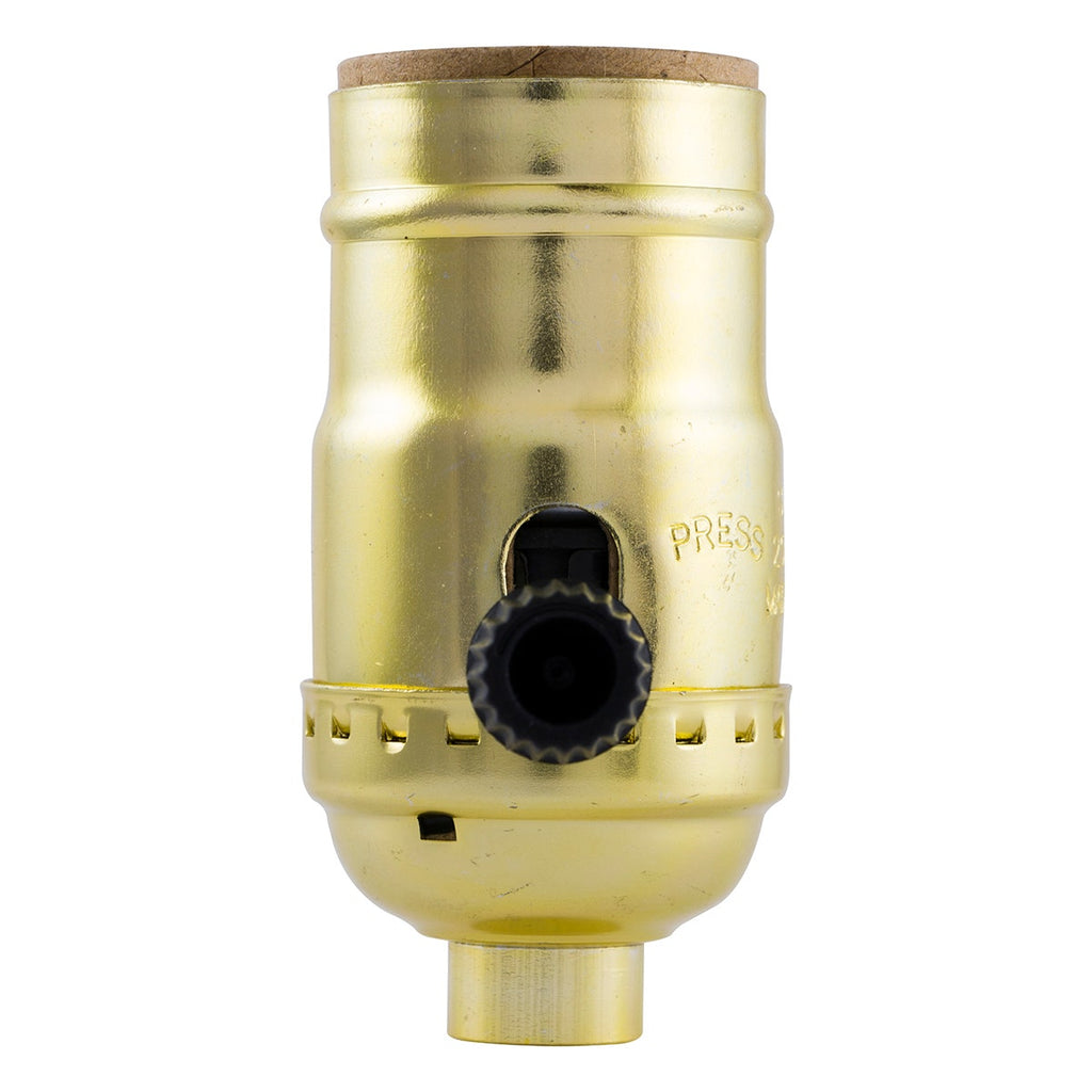 Power Gear 3-Way Lamp Socket, Brass, 2 Pack