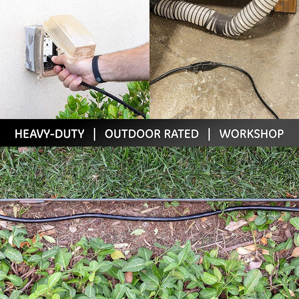 GE UltraPro 15ft. Heavy Duty Outdoor Extension Cord, Black