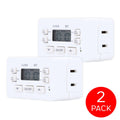 UltraPro Indoor Plug-In Single-Outlet Digital Timer, 2 pack, White