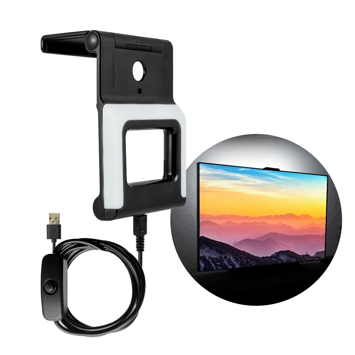 UltraPro Enlighten Backlight TV Bracket with Bias LED Lighting, Black