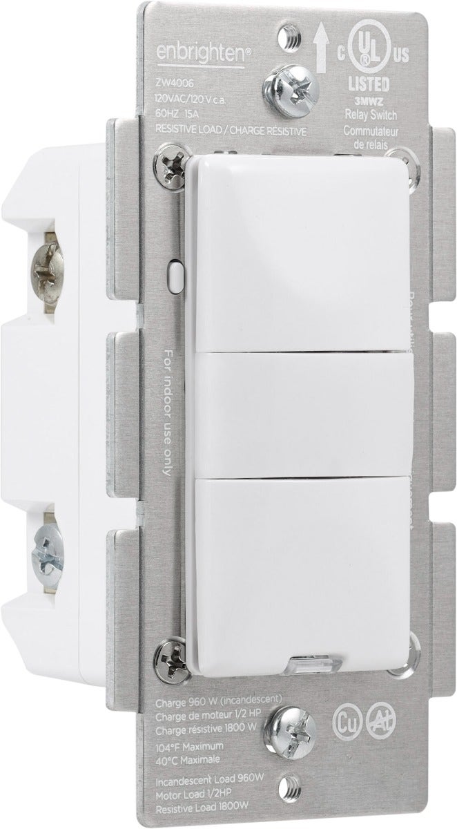 Enbrighten Z-Wave In-Wall Smart Motion Switch, White/Almond