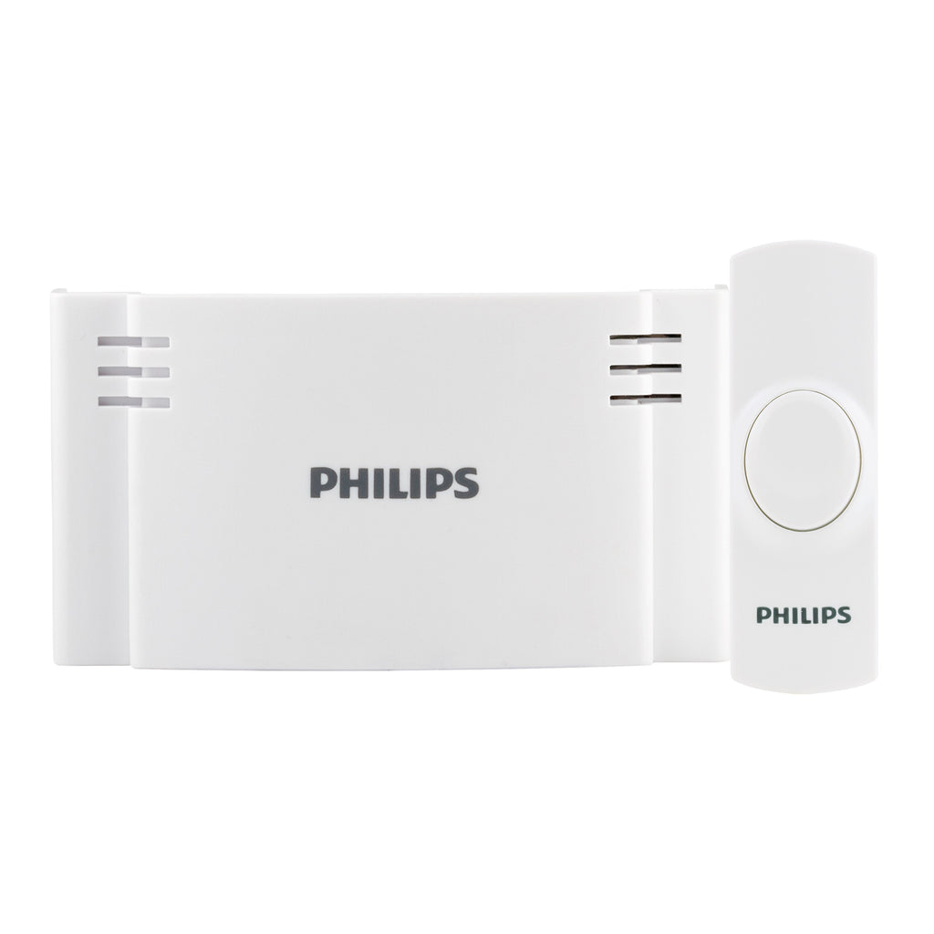 Philips Battery-Operated 2-Melody Doorbell Kit, White