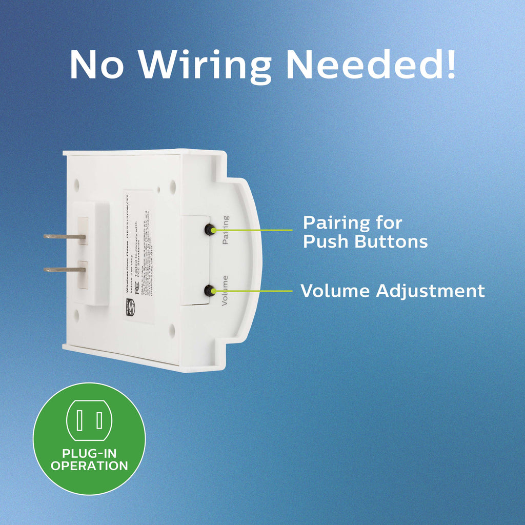 Philips Plug-in 2-Melody Doorbell Kit, White