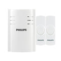 Philips Plug-in 8-Melody Doorbell Kit, White, 8-Melody, 2-Push Buttons