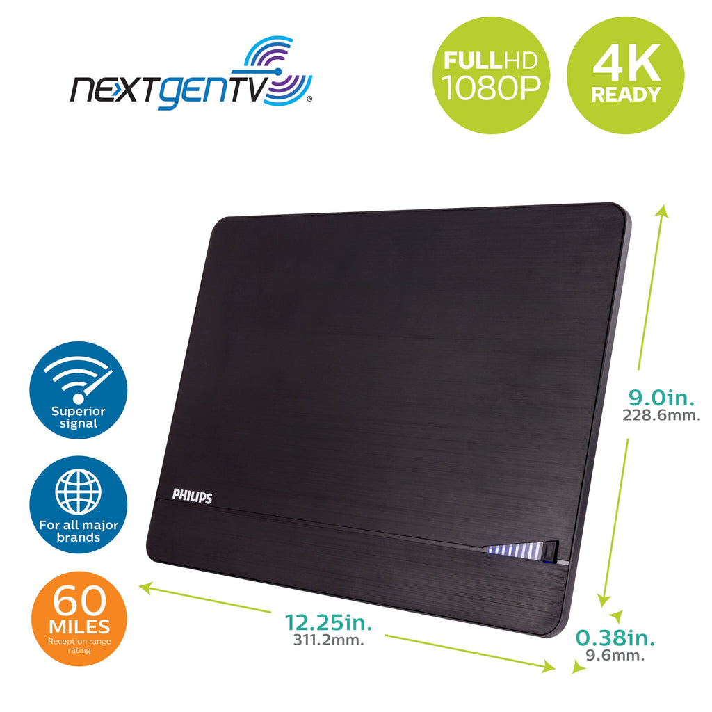 Philips HD Signal Finder Amplified Antenna - Certified Open Box