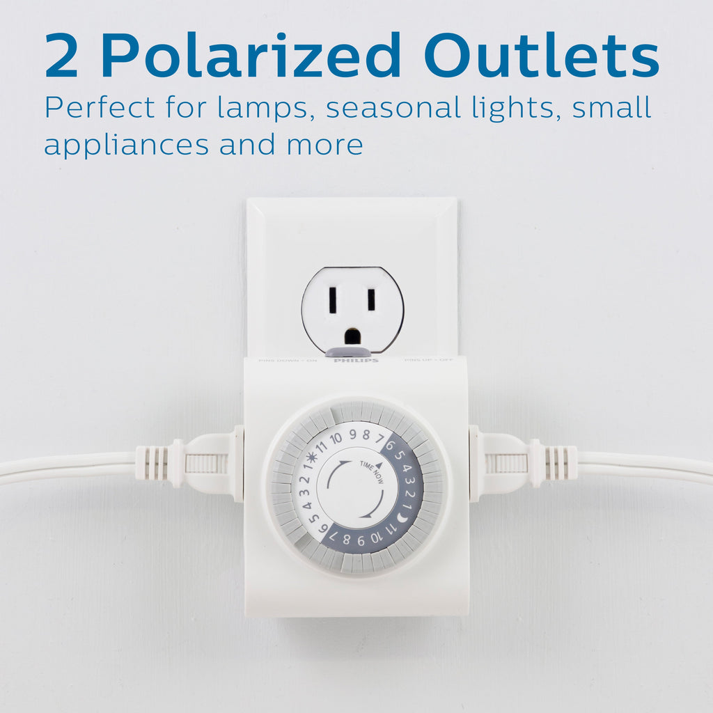 Philips 24-Hour Plug-in Mechanical Timer