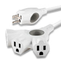 Philips EZGrip 3-Outlet Grounded Extension Cord, Indoor/Outdoor, 16 Gauge, 15ft., White