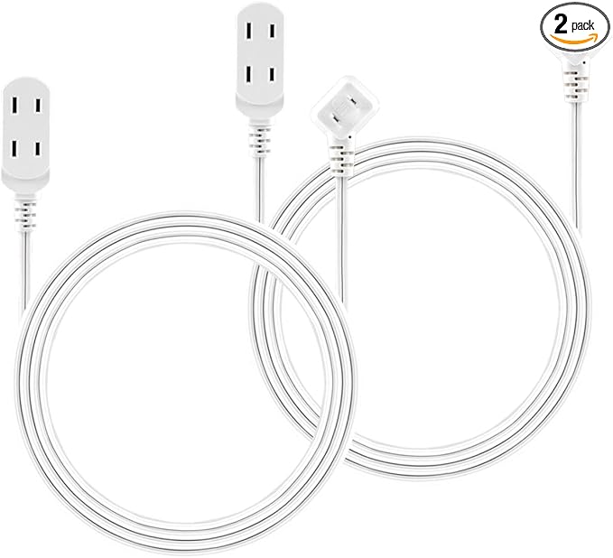 Philips 3-Outlet Extension Cord with Multiple Outlets, 6 Ft, 2 Pack