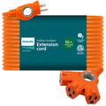 Philips EZGrip Outdoor Extension Cord, 50ft, Orange