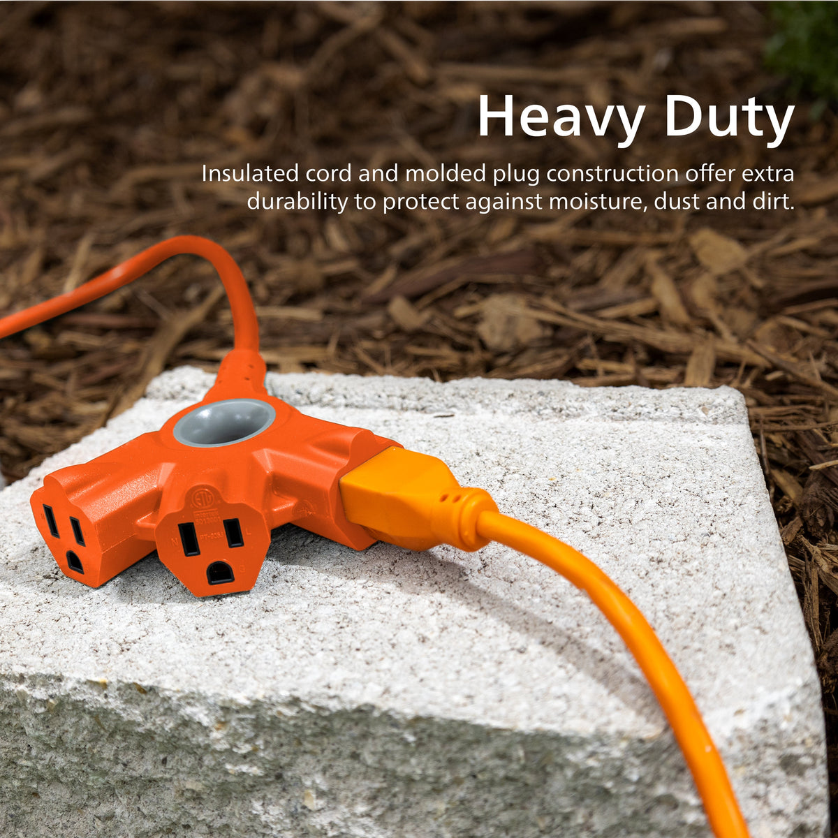 Philips EZGrip Outdoor Extension Cord, 50ft, Orange