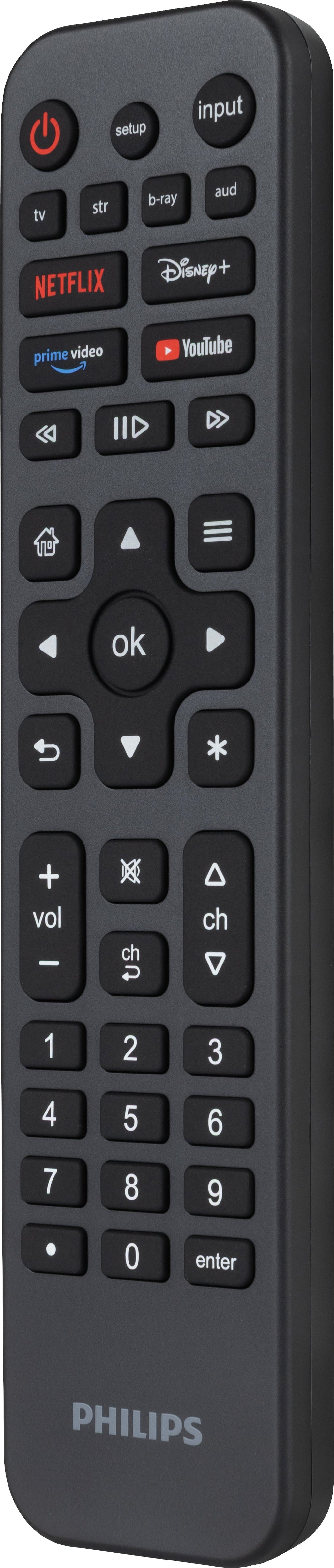 Philips Elite 4-Device Rechargeable Universal Remote, Backlit, Black