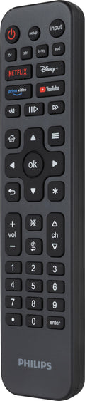 Philips Elite 4-Device Rechargeable Universal Remote, Backlit, Black