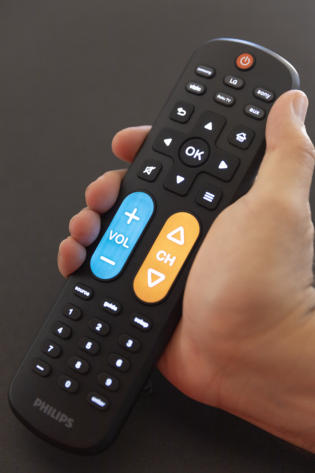 Philips OneTouch Universal Remote, 2-Device, Big Buttons, Backlit