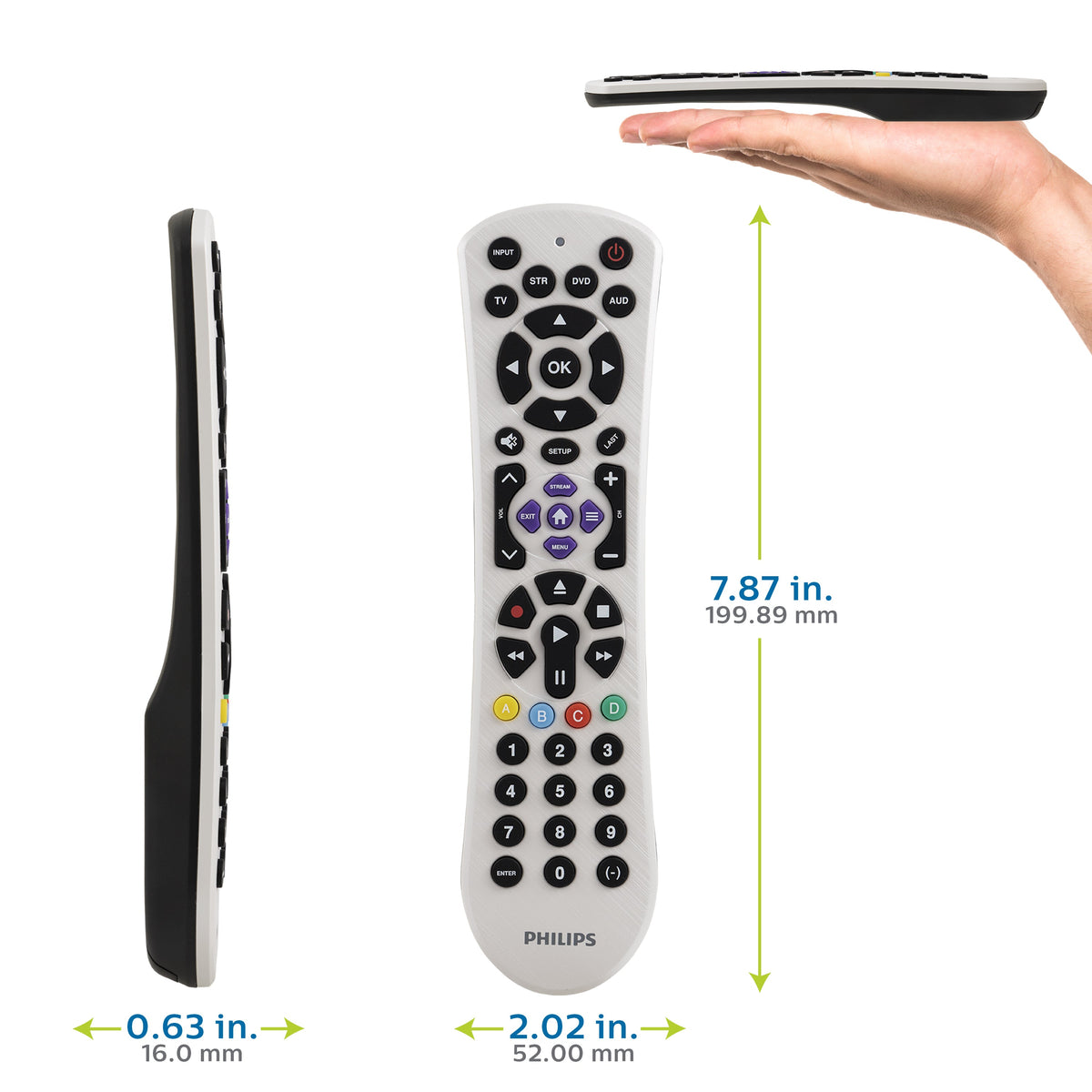 Philips 4-Device Universal Remote, Pearl White