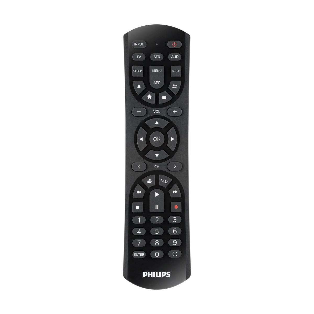 Philips 3-Device Universal Remote, 2-Tone Black