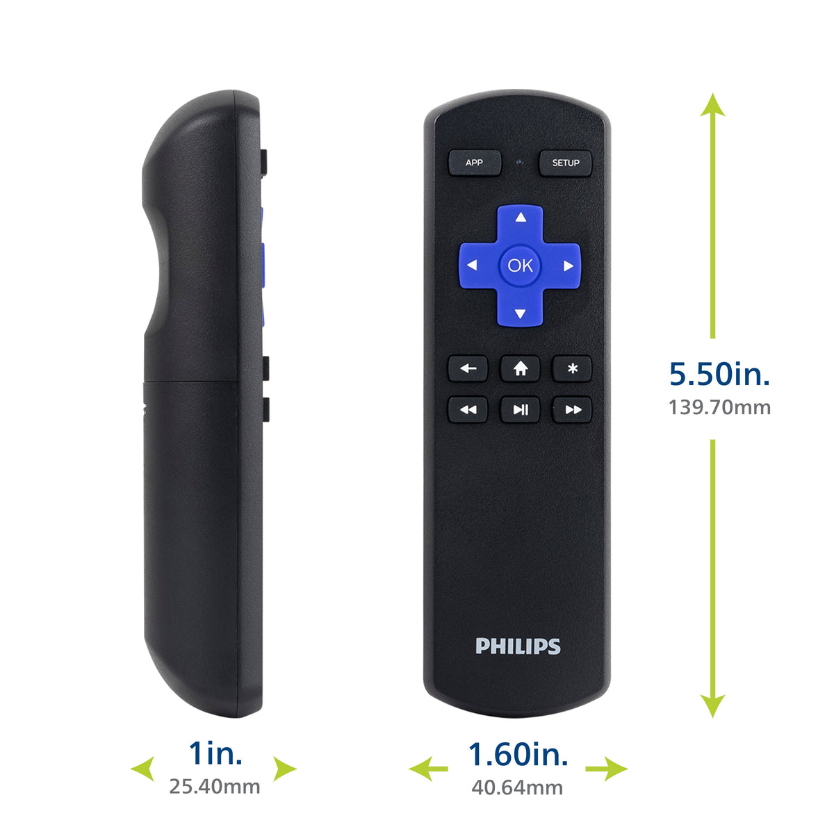 Philips Roku Replacement Remote, Black