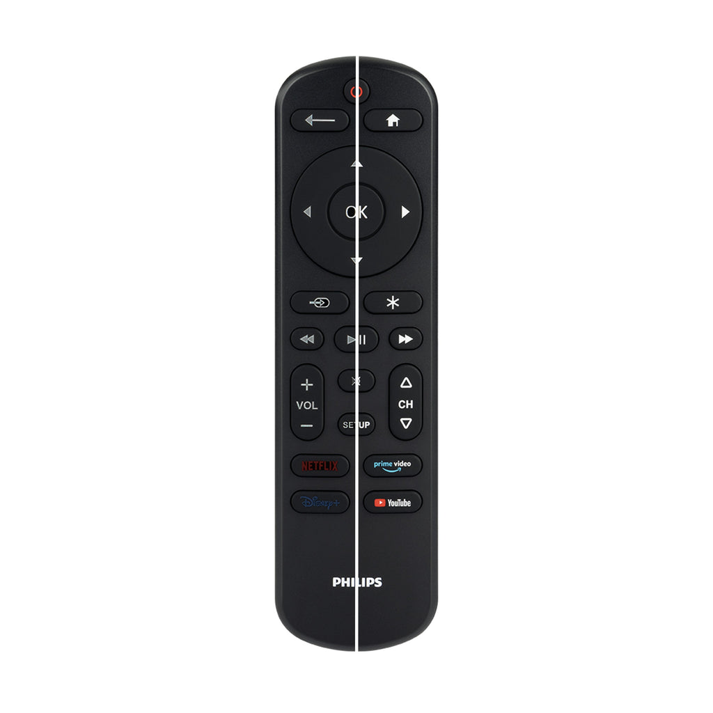 Philips OneTouch Streaming Replacement Remote Control, Streaming, Backlit, Black