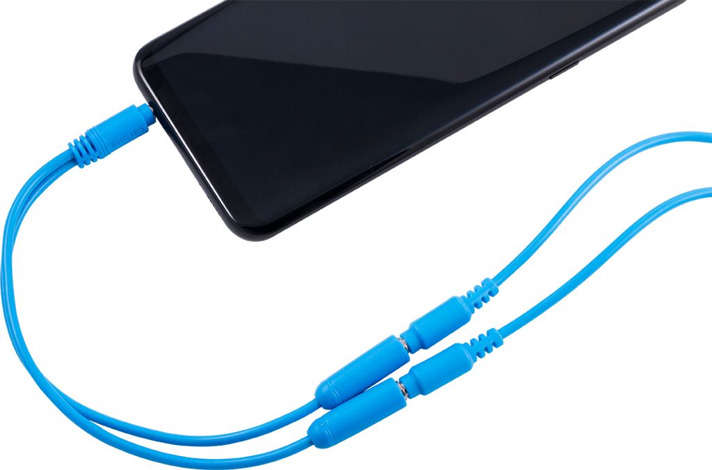 Philips Headphone Splitter (Assorted Pack of 5 colors - black, blue, green, pink, orange)