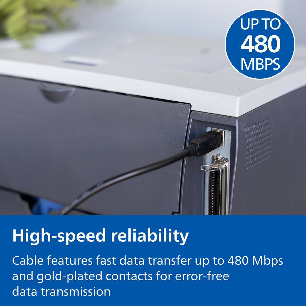 Philips USB 2.0 Device Cable., 16ft