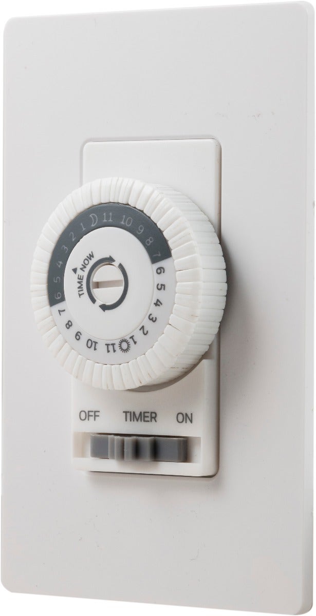 UltraPro 24-Hour Mechanical In-Wall Timer, White