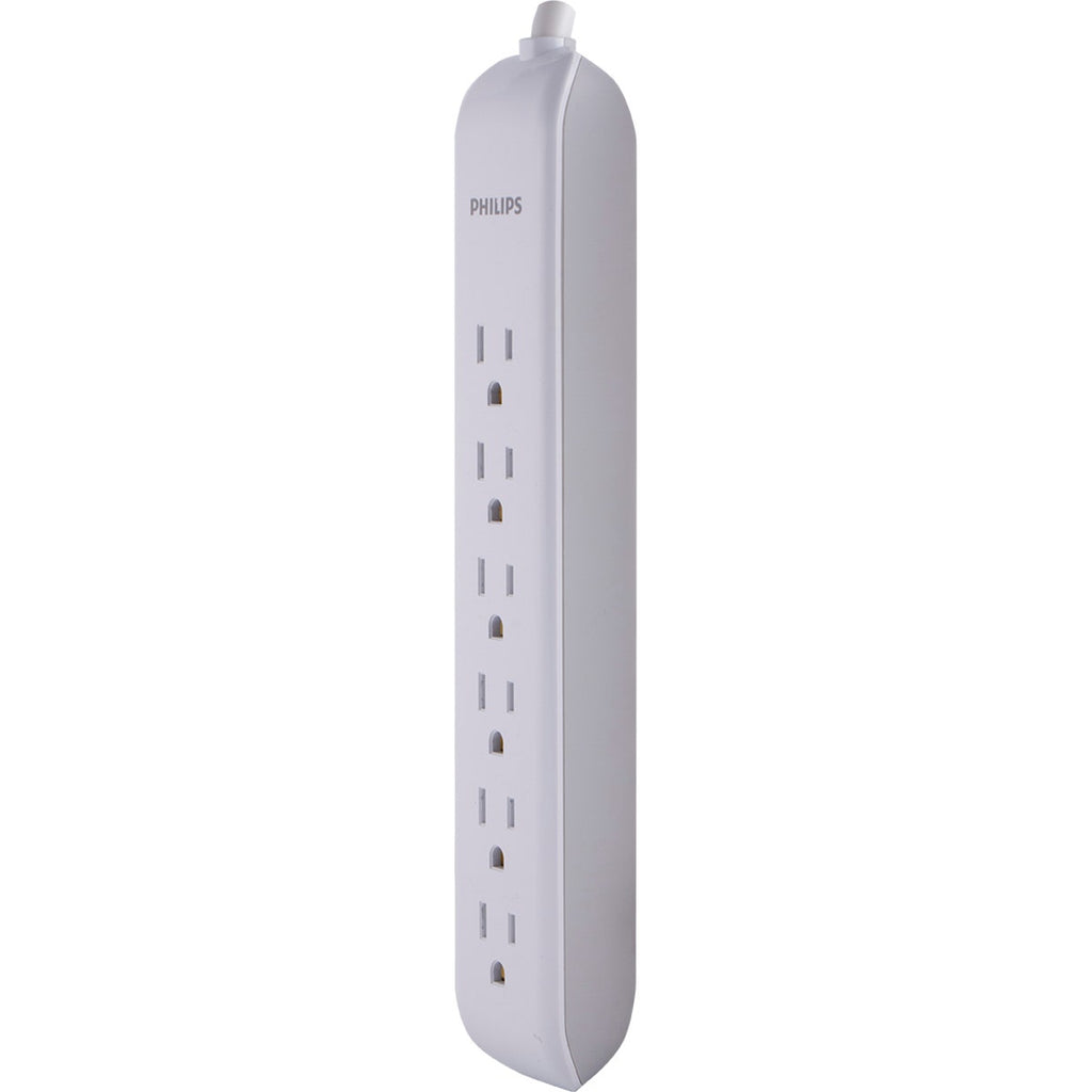 Philips 6-Outlet 4ft. Surge Protector, White