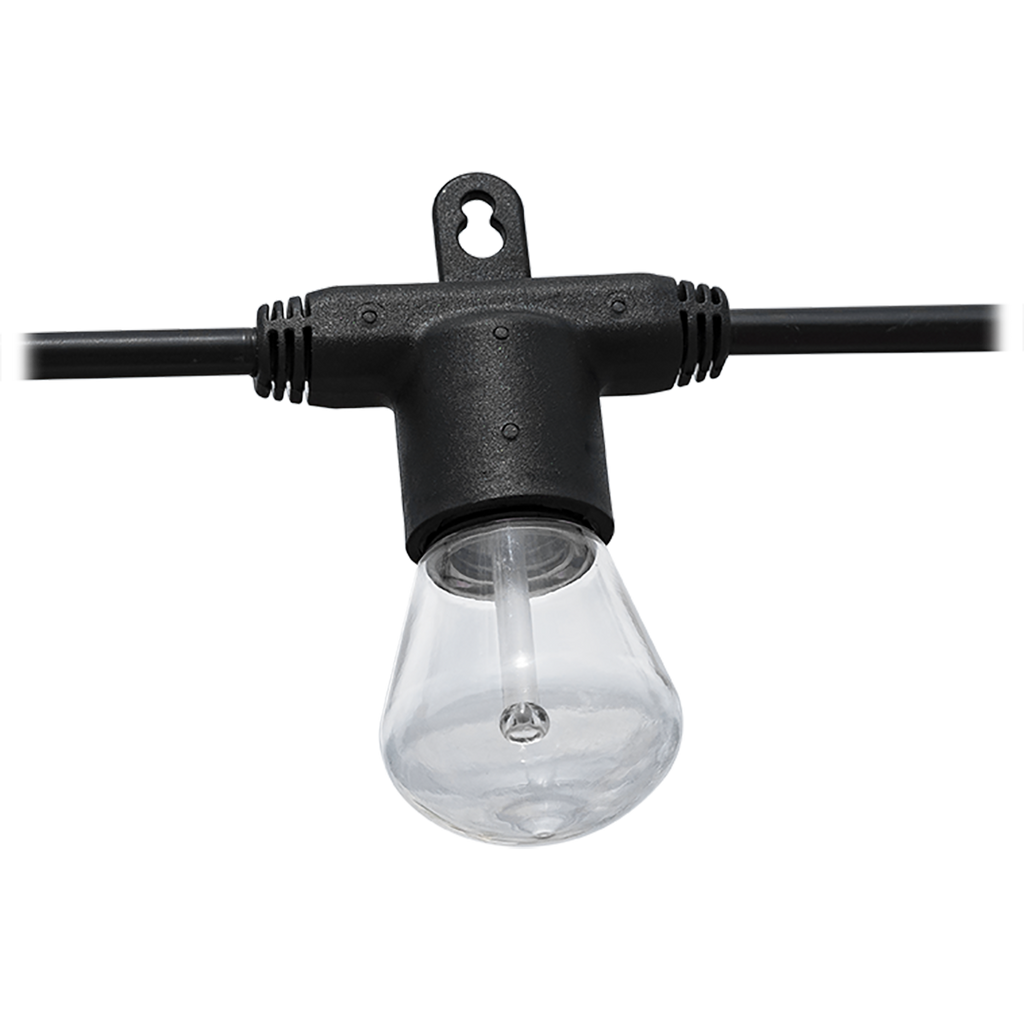 Lights by Night LED Bistro String Lights, 12 Bulbs, 24ft. Black Cord