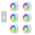 Energizer Battery Operated Color-Changing Dimmable LED Puck Light with Remote, 6 Pack, White