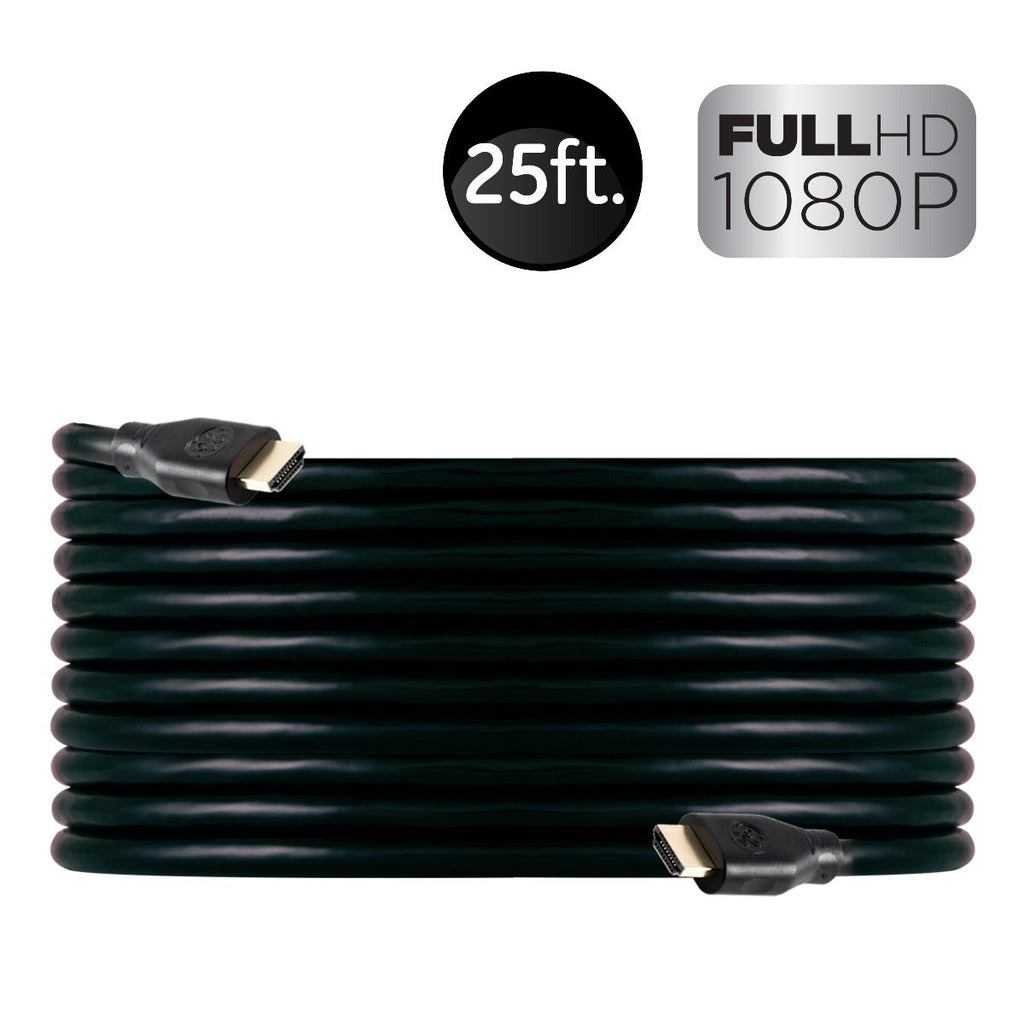 GE 25ft. HDMI Cable with Ethernet, Black