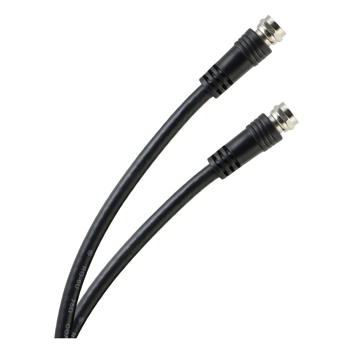 GE 6ft. RG6 Coaxial Cable with F-Type Connectors, Black