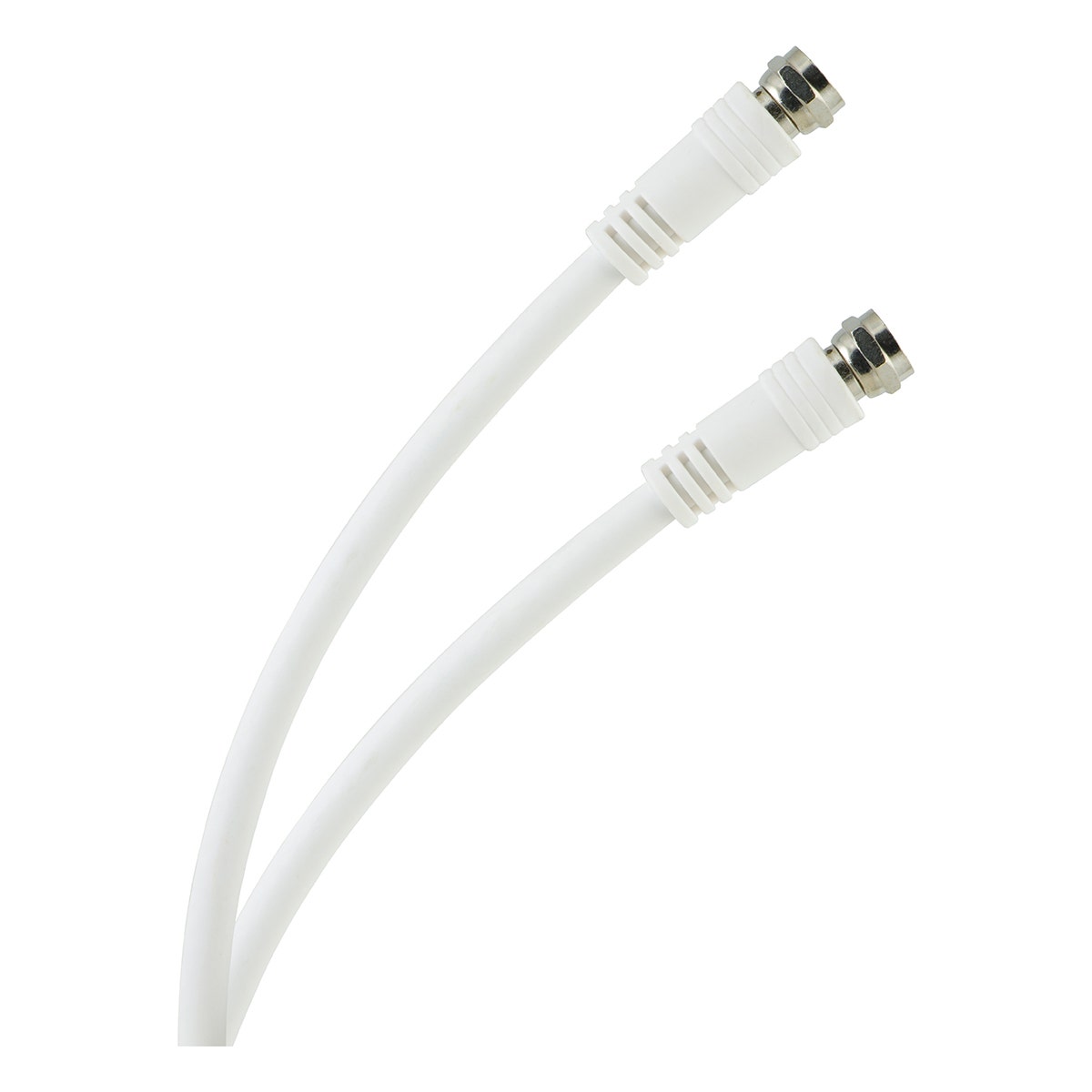 GE 6ft. RG6 Coaxial Cable with F-Type Connectors, White