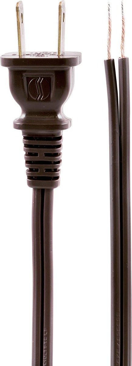 GE 8ft. Polarized Replacement Lamp Cord, Brown