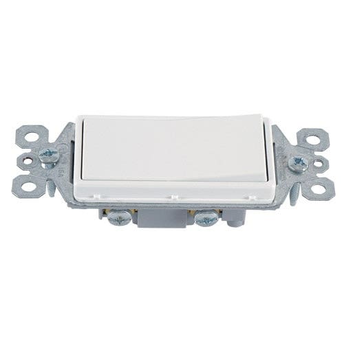 GE Grounding Paddle Rocker Switch, White