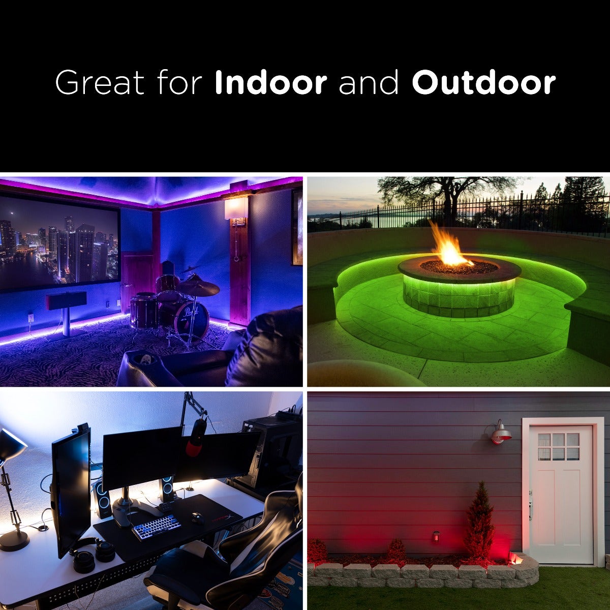 Enbrighten Indoor/Outdoor LED Flex Light, 24ft., Color Changing