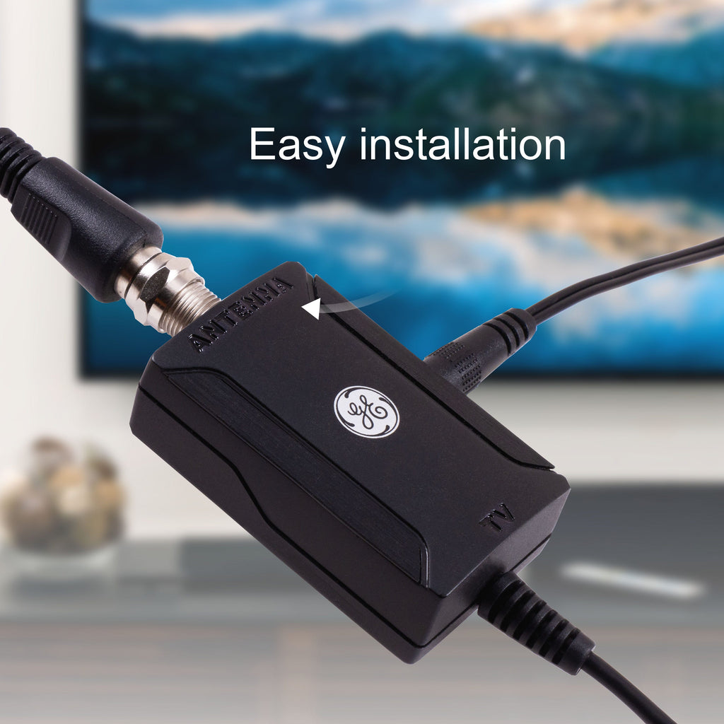 GE Antenna Amplifier with AC Power Adapter, Black
