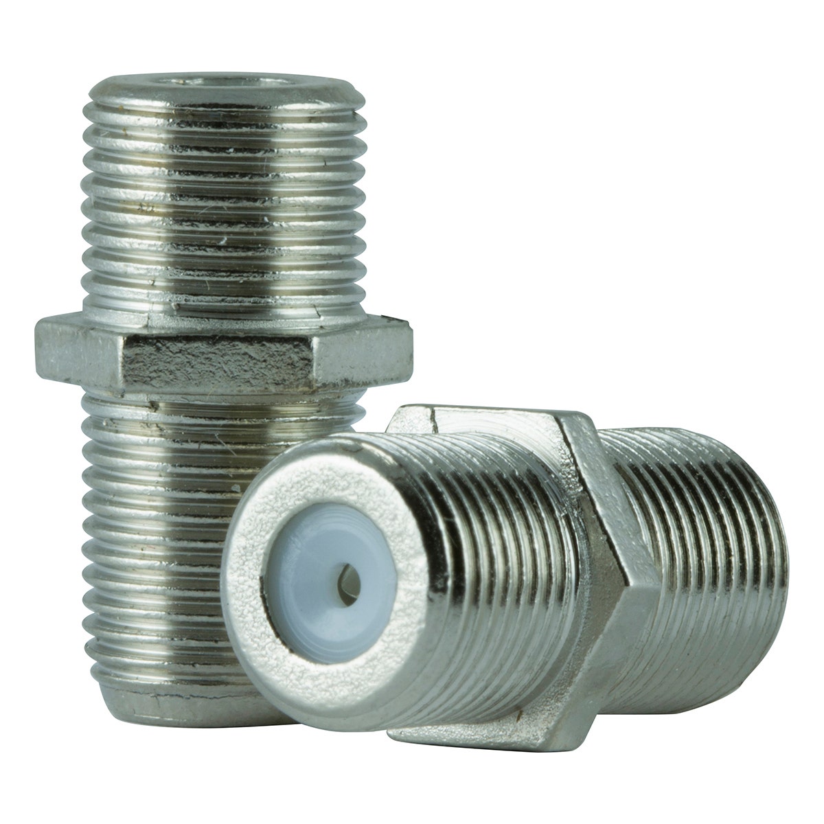 GE Coaxial Cable Extension Adapter, 2 Pack, Silver