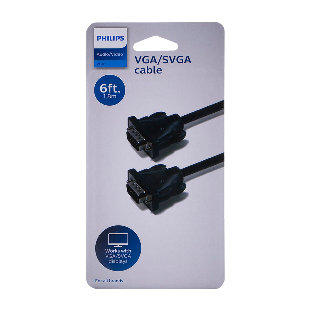 Philips 6 ft. VGA/SVGA Cable, Black