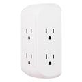 GE 6-Outlet Wall Tap with Surge Protection, White