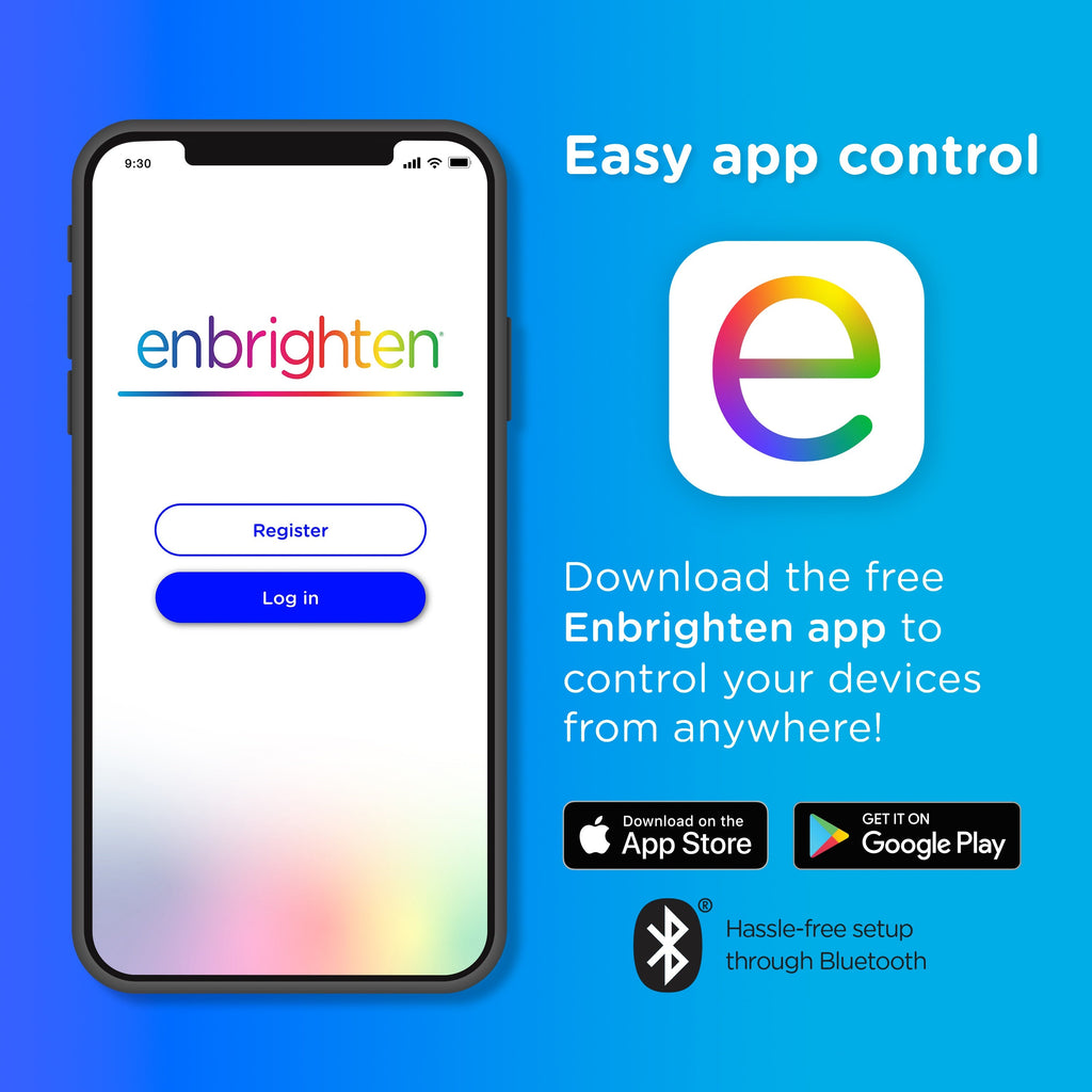 Enbrighten VIBE Plug-In 2-Outlet WiFi Smart Switch, White