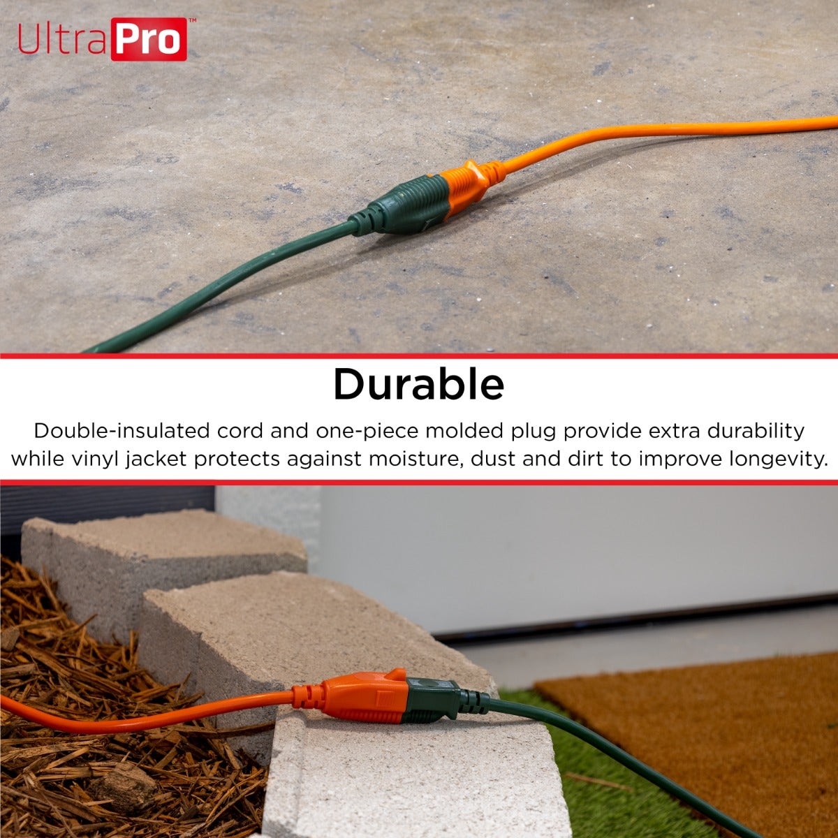 UltraPro 1-Outlet 15ft. Outdoor Extension Cord, Green